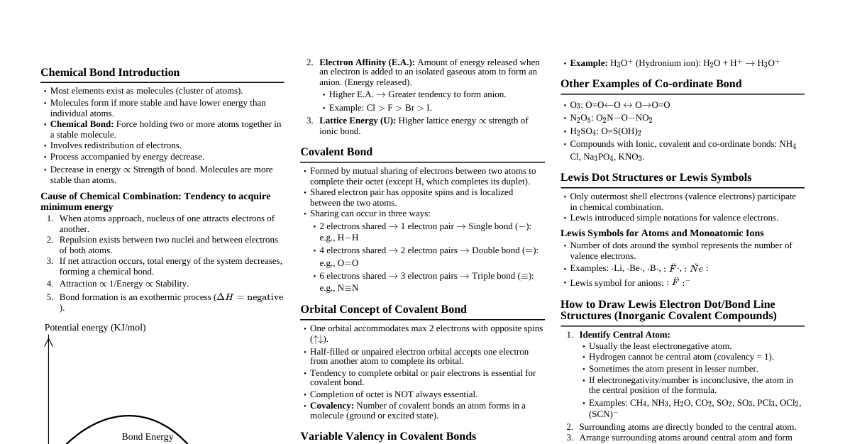 Chemical Bonding & Molecular Structure