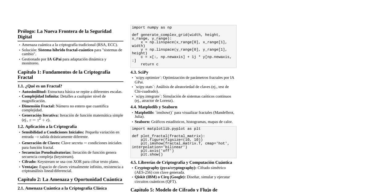 Cifrado Híbrido Fractal-Cuántico