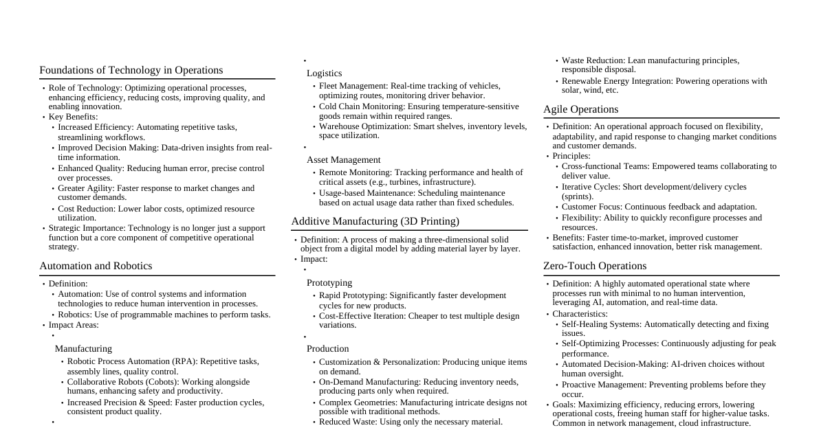 Technology-Driven Ops Strategi