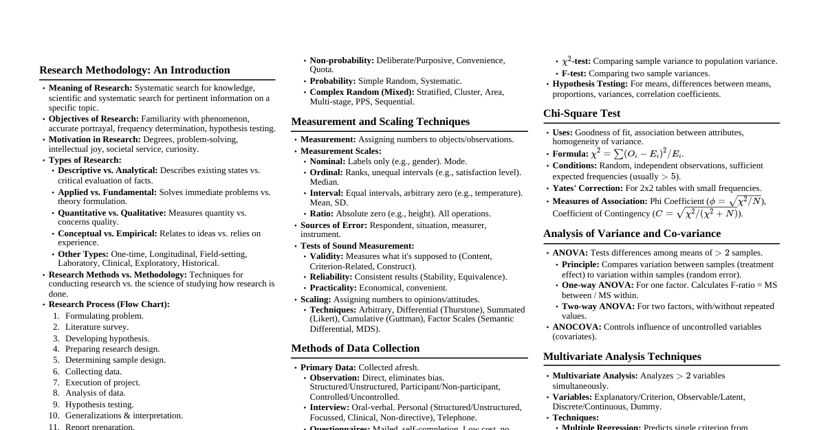 Research Methodology Essentials