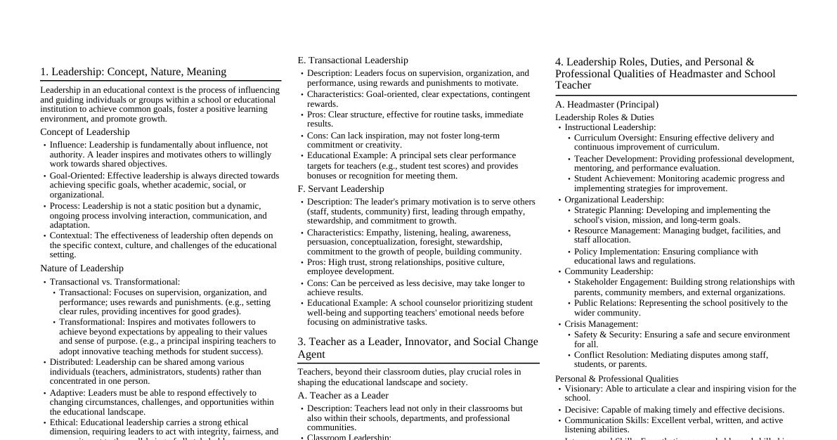 Educational Leadership