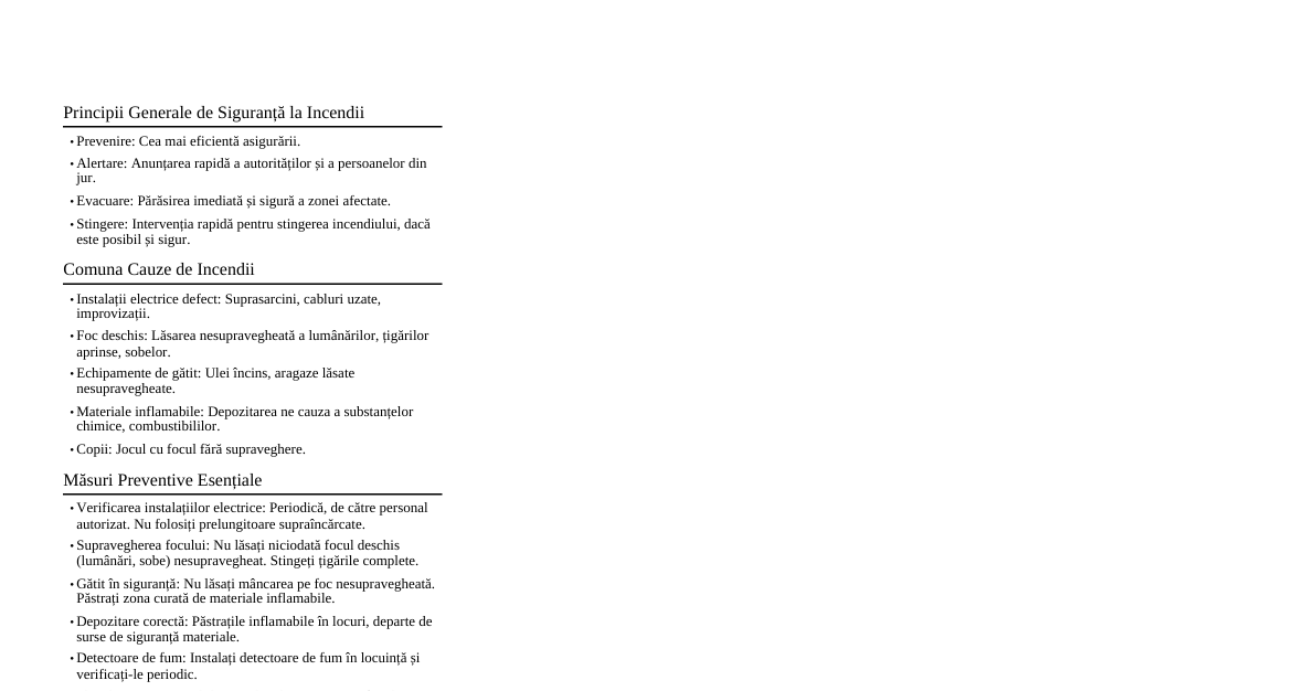 Siguranța la Incendii