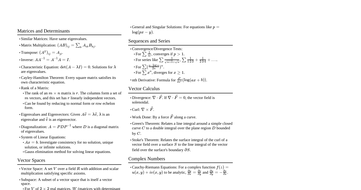 Engineering Mathematics I