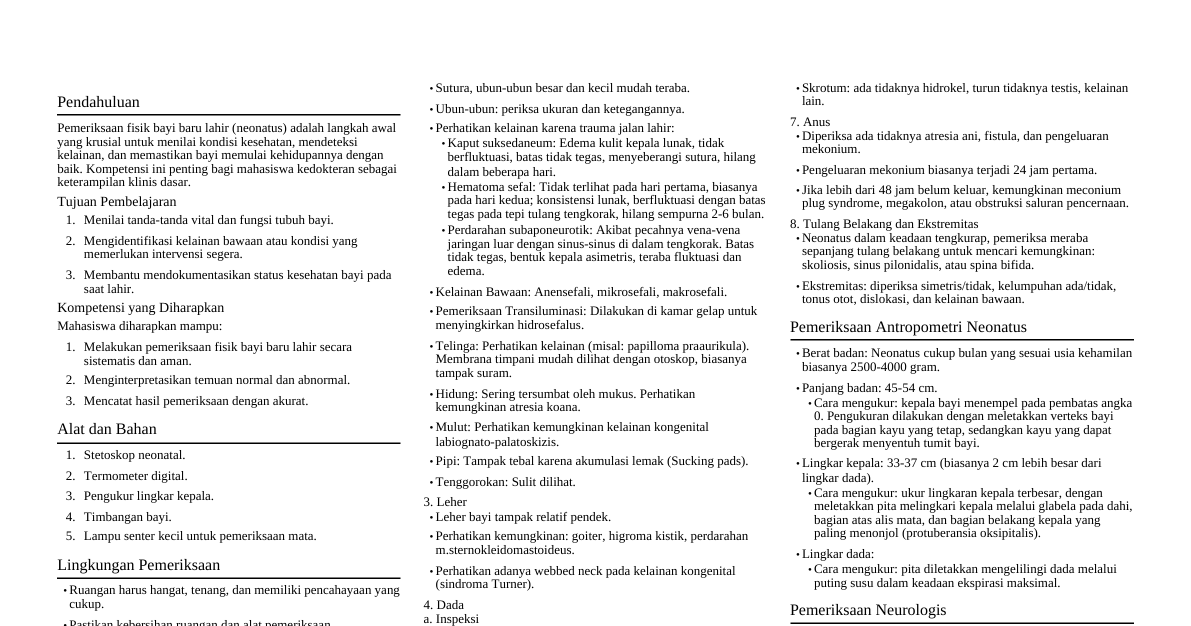 Pemeriksaan Fisik Neonatus