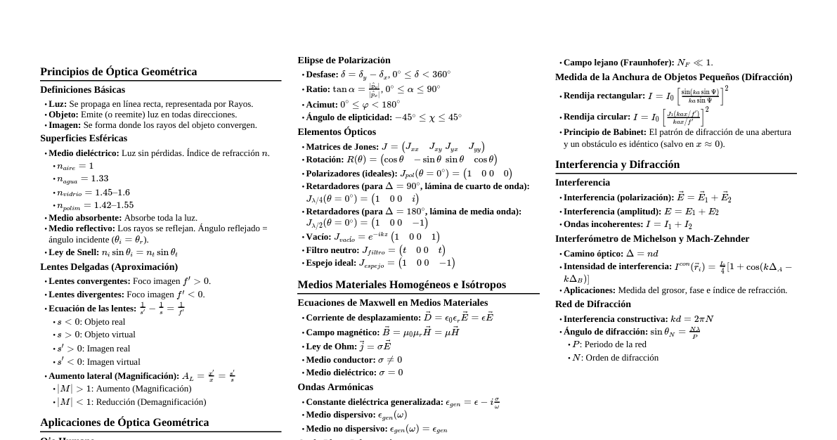 F Tema 1 Fundamentos de Óptica
