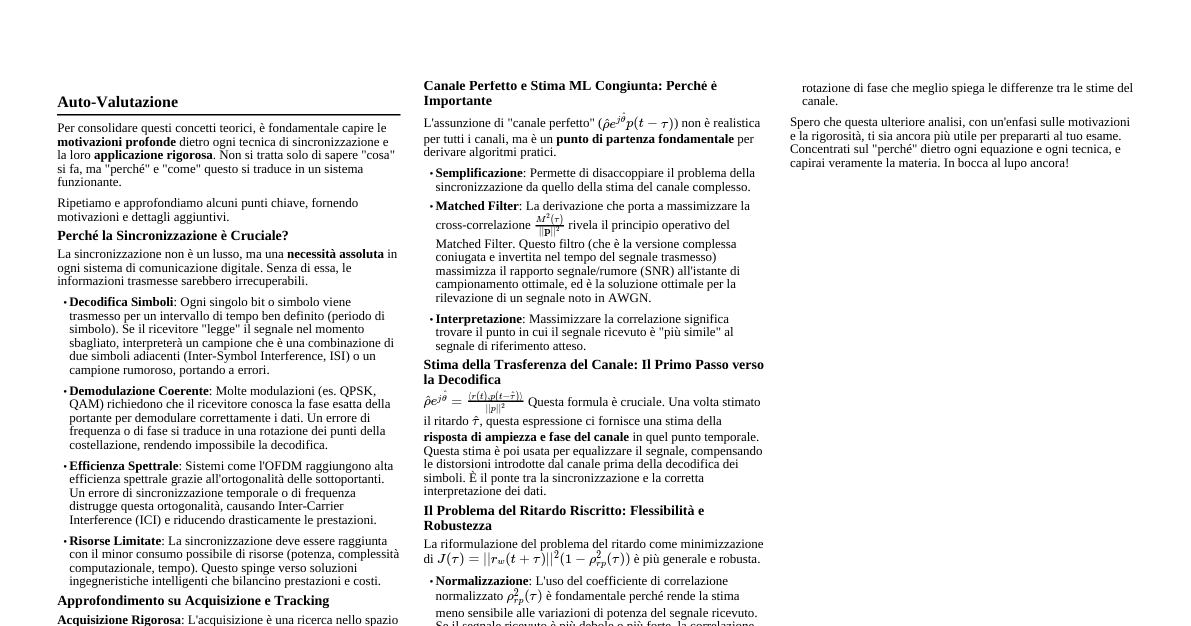 Sincronizzazione Temporale