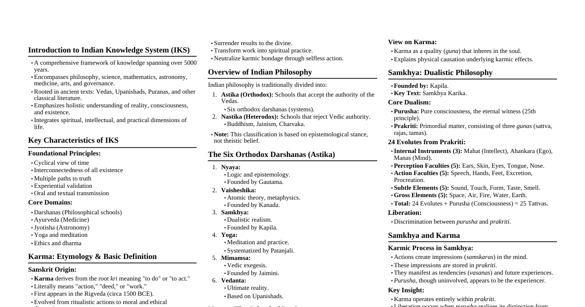 Indian Knowledge System