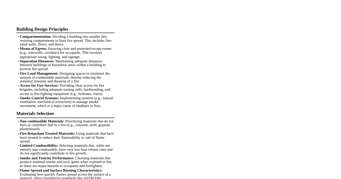 Fire Safety in Building Design