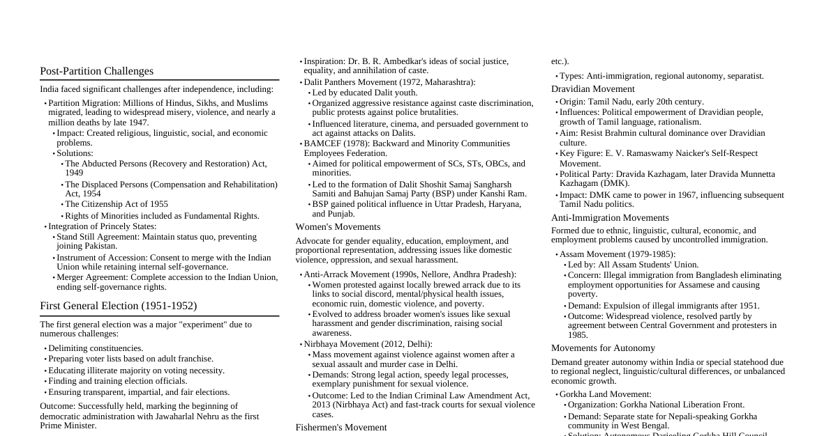 Indian Democracy & Social Syst