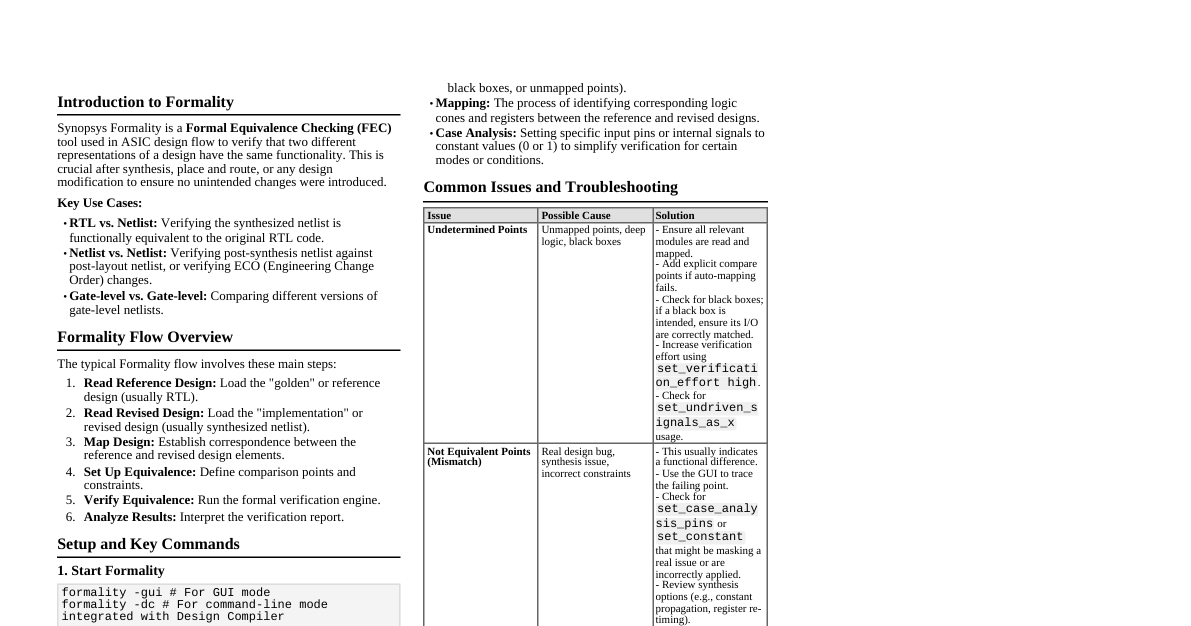 Synopsys Formality Flow
