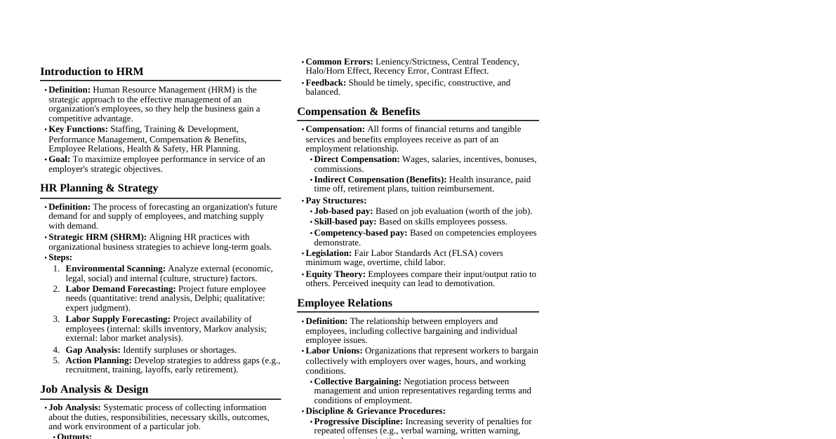 Human Resource Management