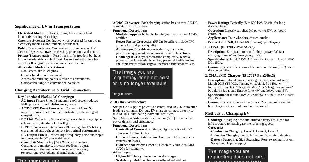 EV Charging Infrastructures