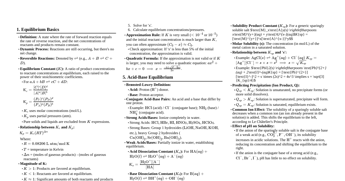 Chemical Equilibrium