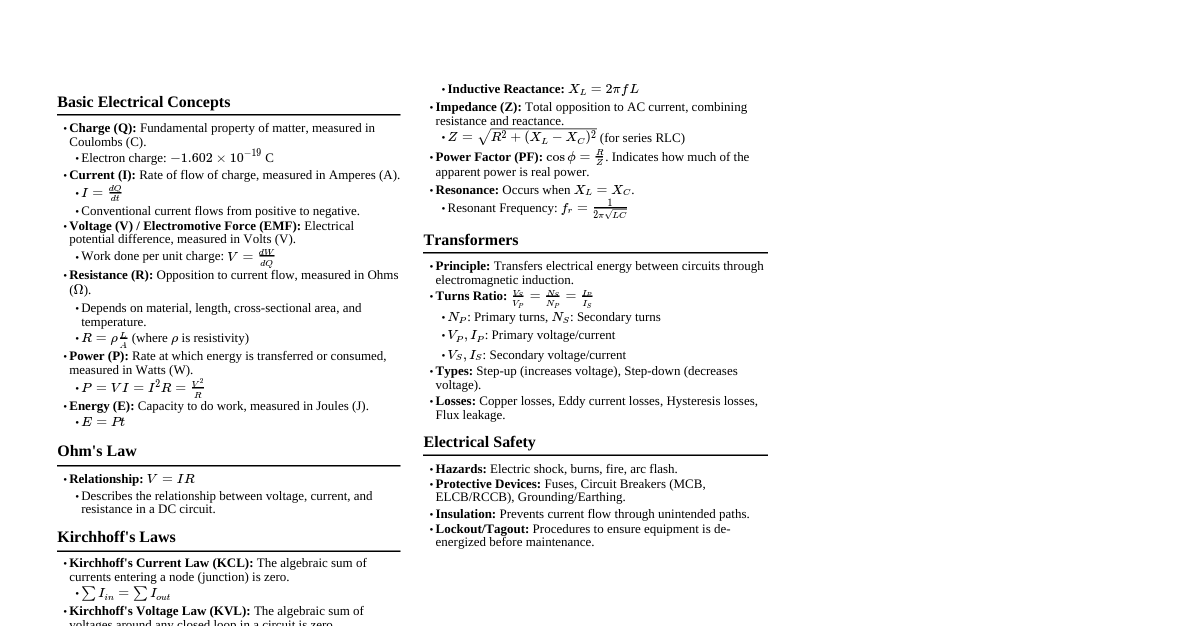 Electrical Fundamentals DGCA