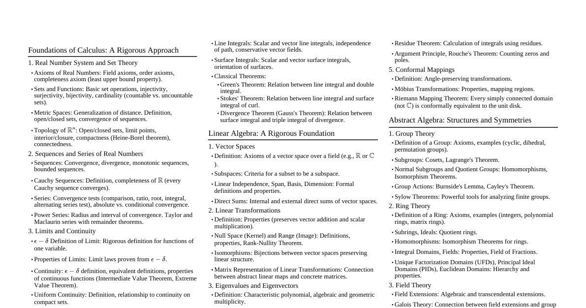 Calculus I, II, & III