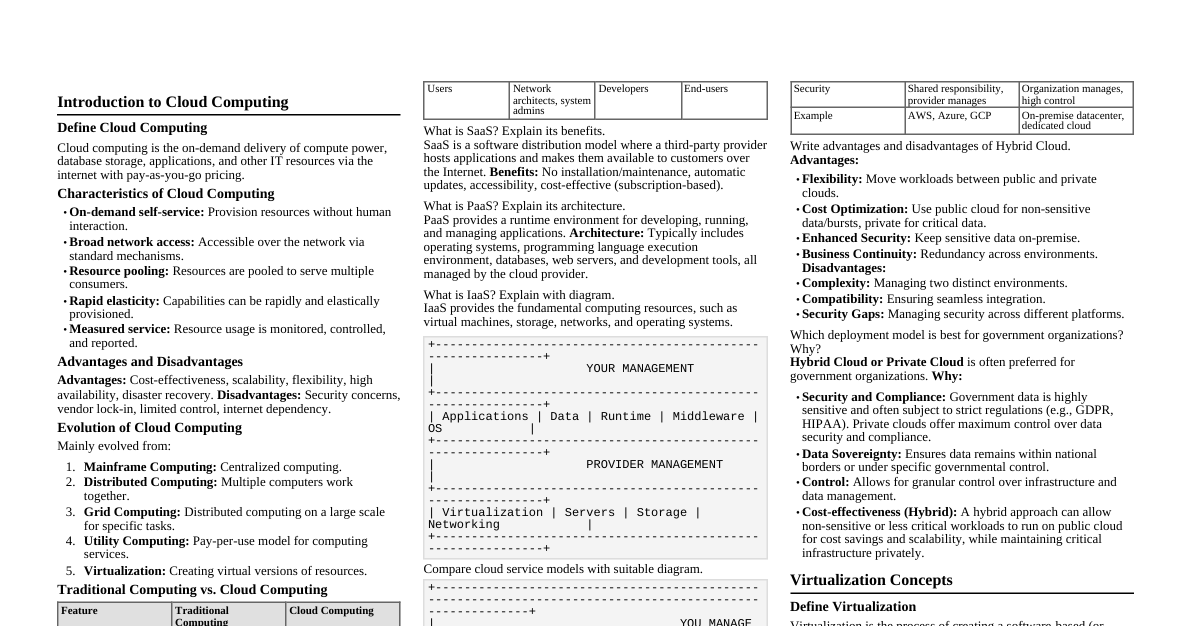 Cloud Computing Intro