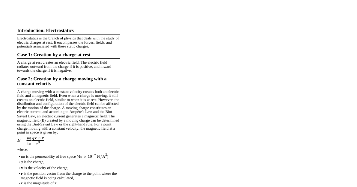 Electrostatics & Electromagnet