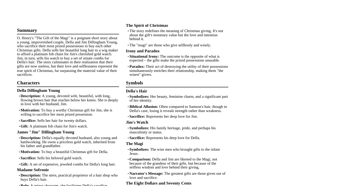 The Gift of the Magi