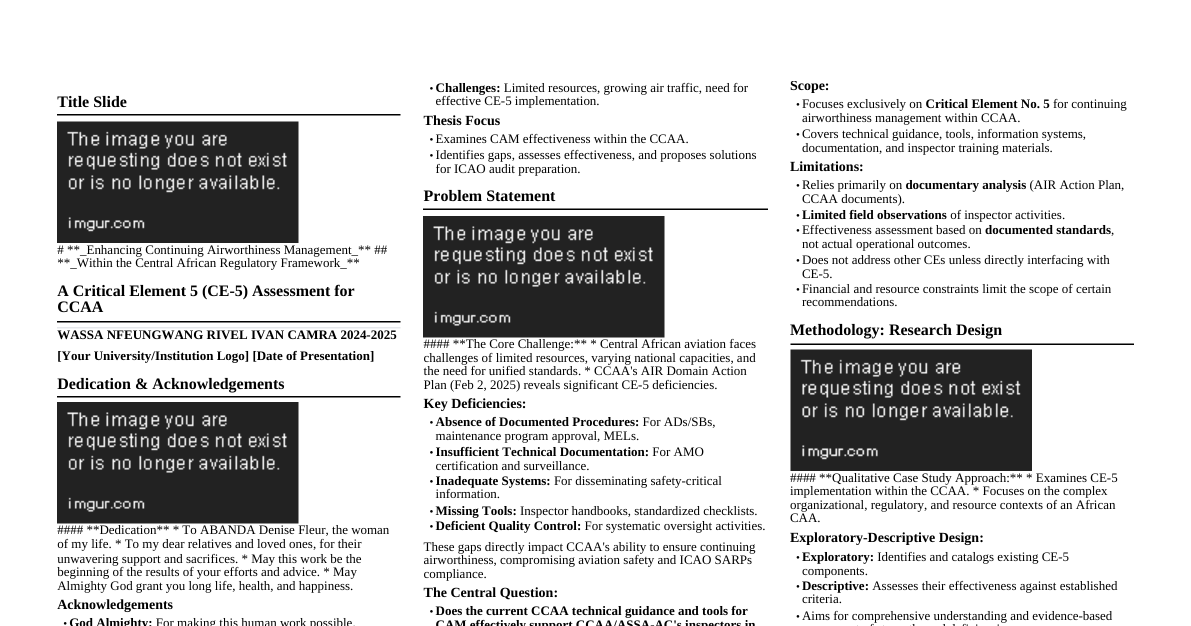 PFE CAMRA Thesis Presentation