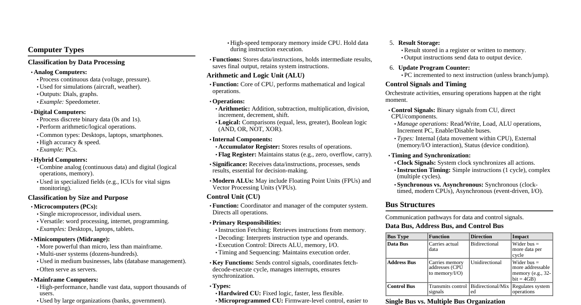 Computer Structure & Instructi