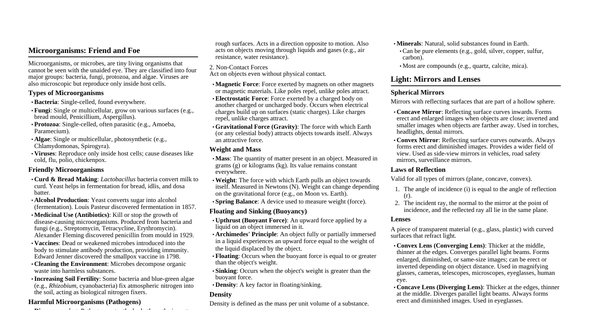 Microorganisms, Forces & Matte