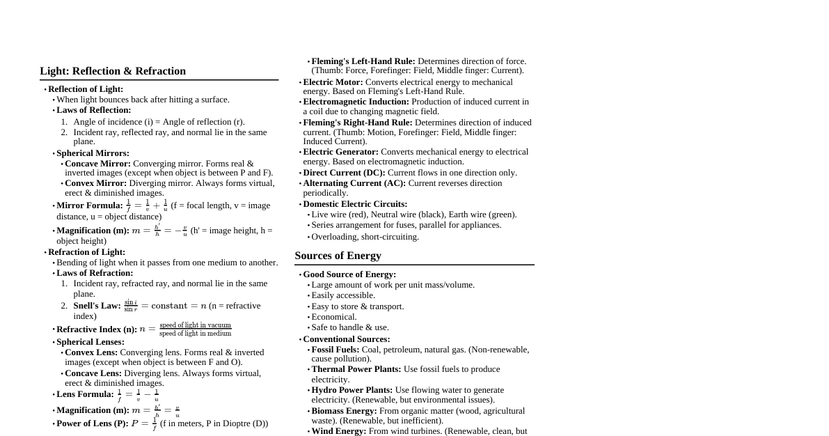 Class 10 HBSE Physics