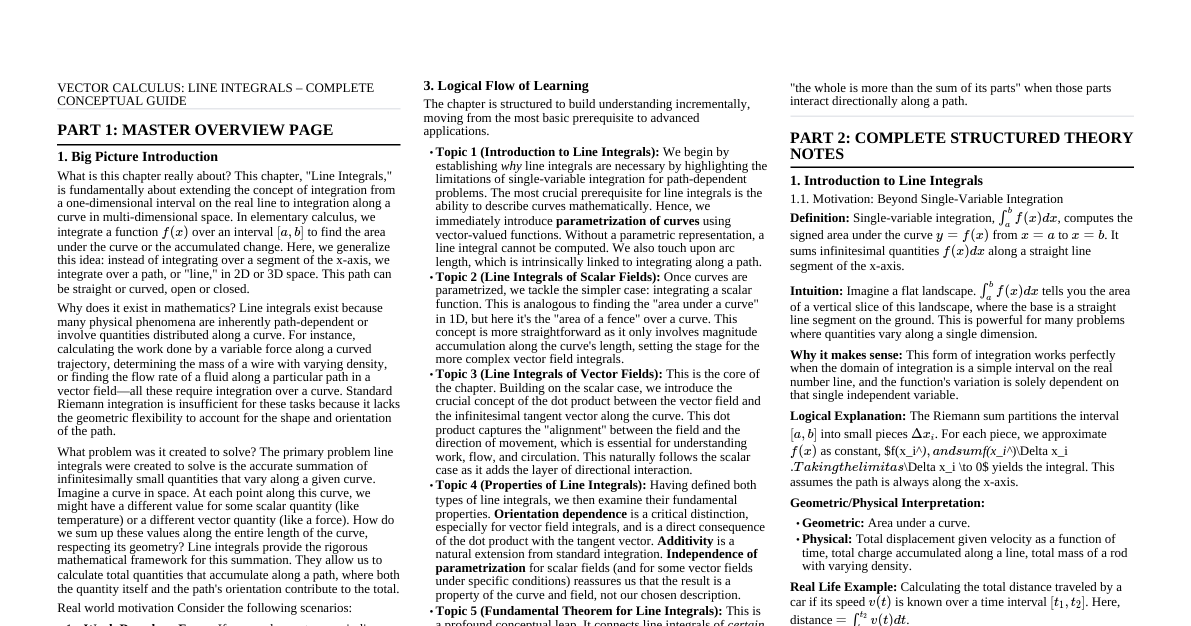 Vector Calculus Guide