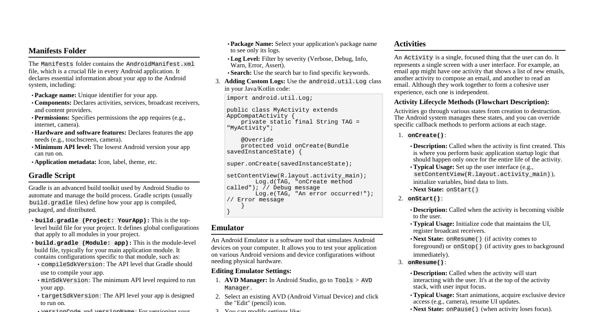 Android Development Basics