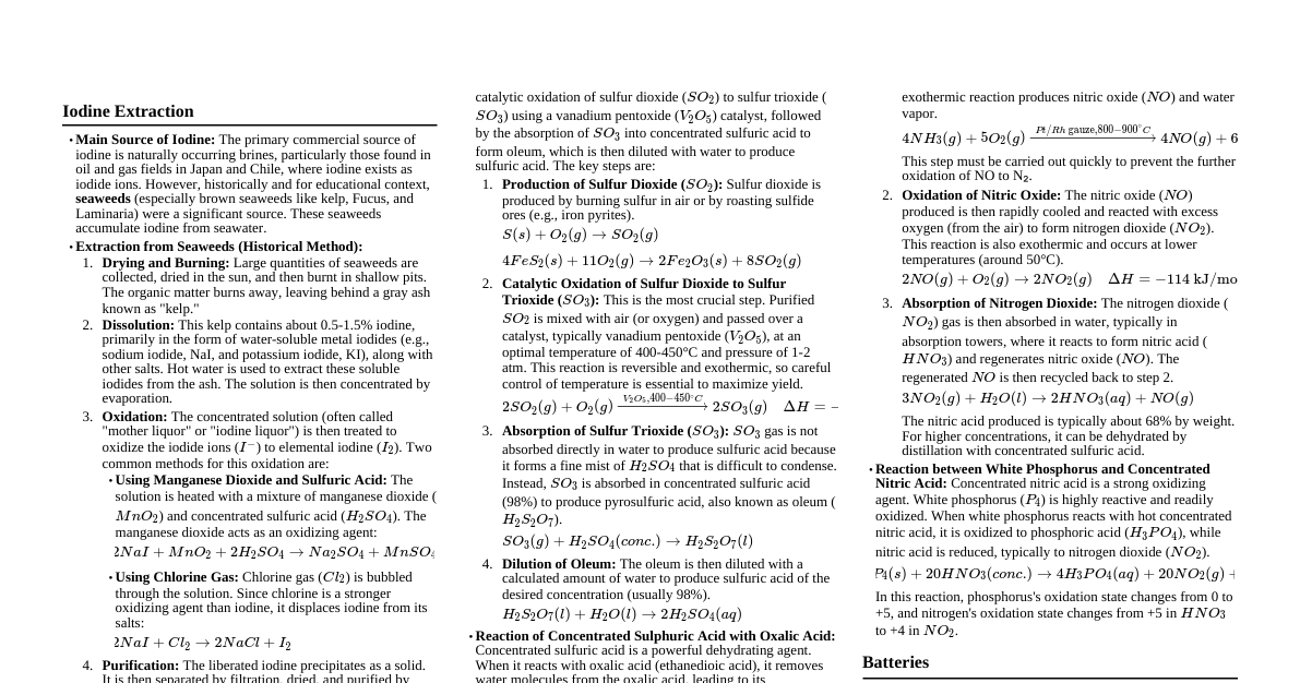 Chemistry Cheatsheet