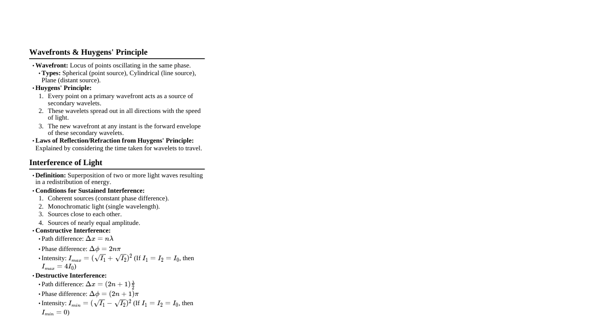 Wave Optics (Class 12 CBSE)