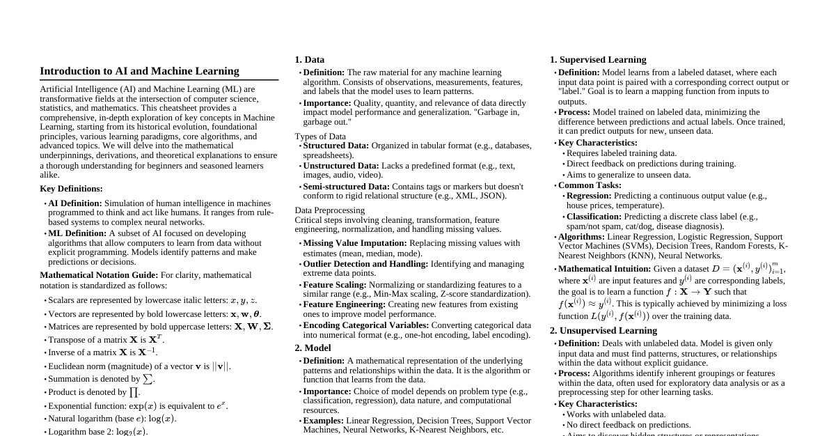 Comprehensive Machine Learning