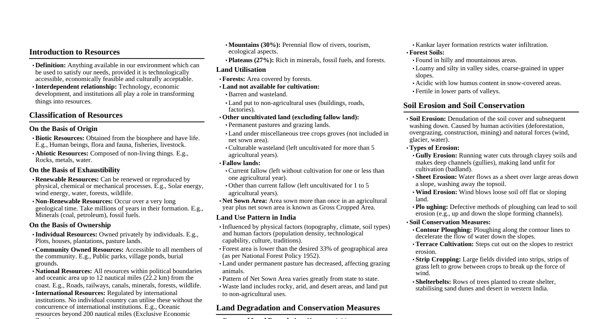 Resources & Development