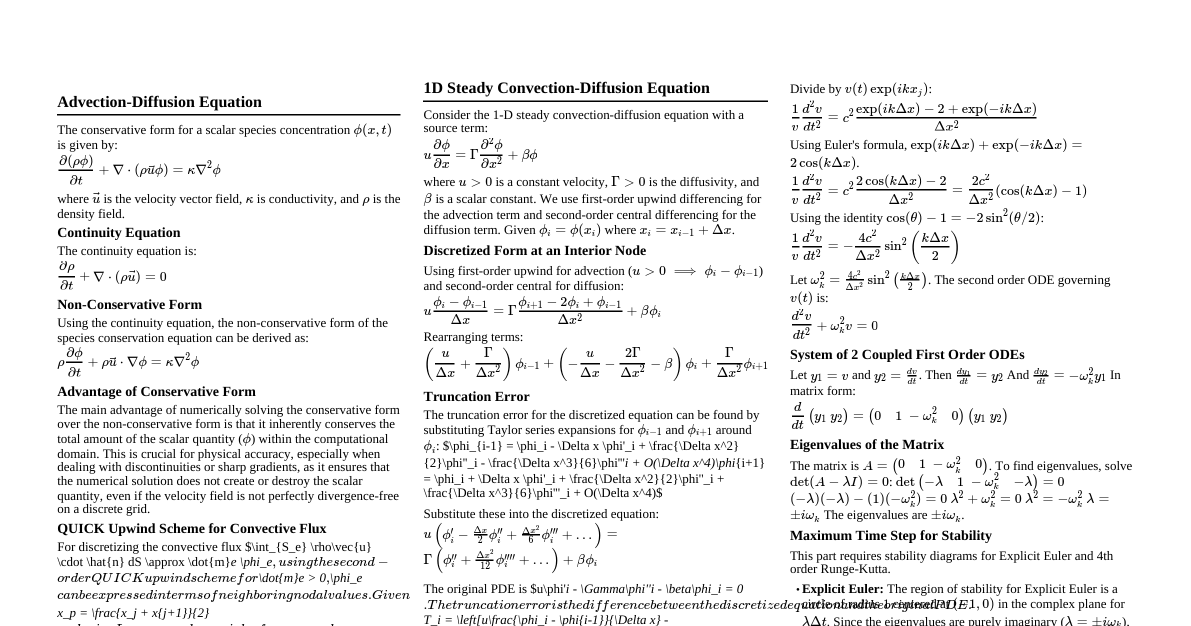 Numerical Methods Exam Prep