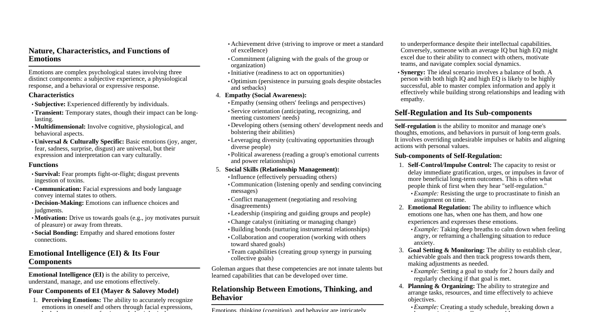 Emotional Intelligence