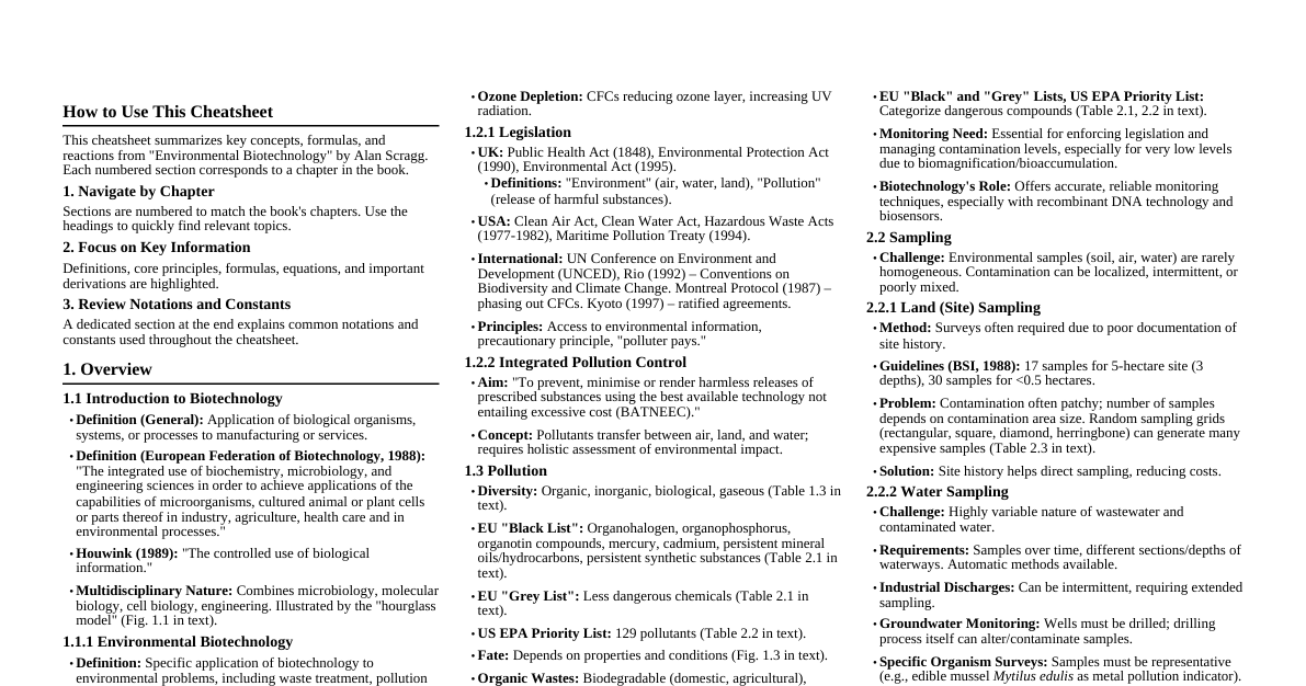 Env. Biotechnology - Scragg