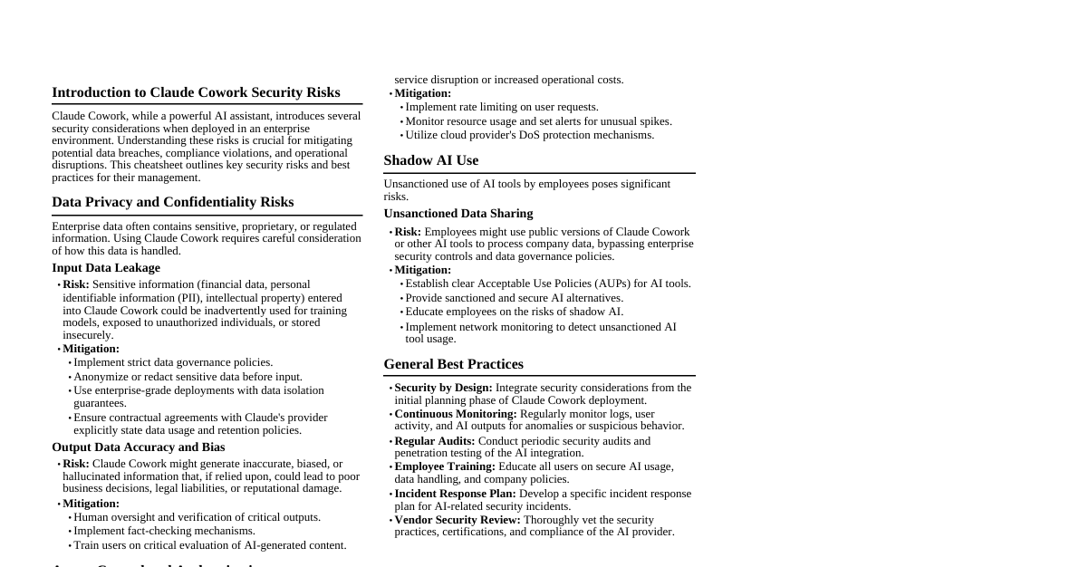 Claude Cowork Security Risks