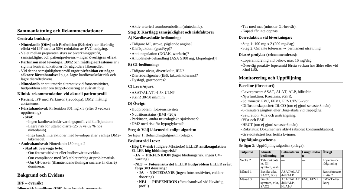 Antifibrotisk Behandling IPF