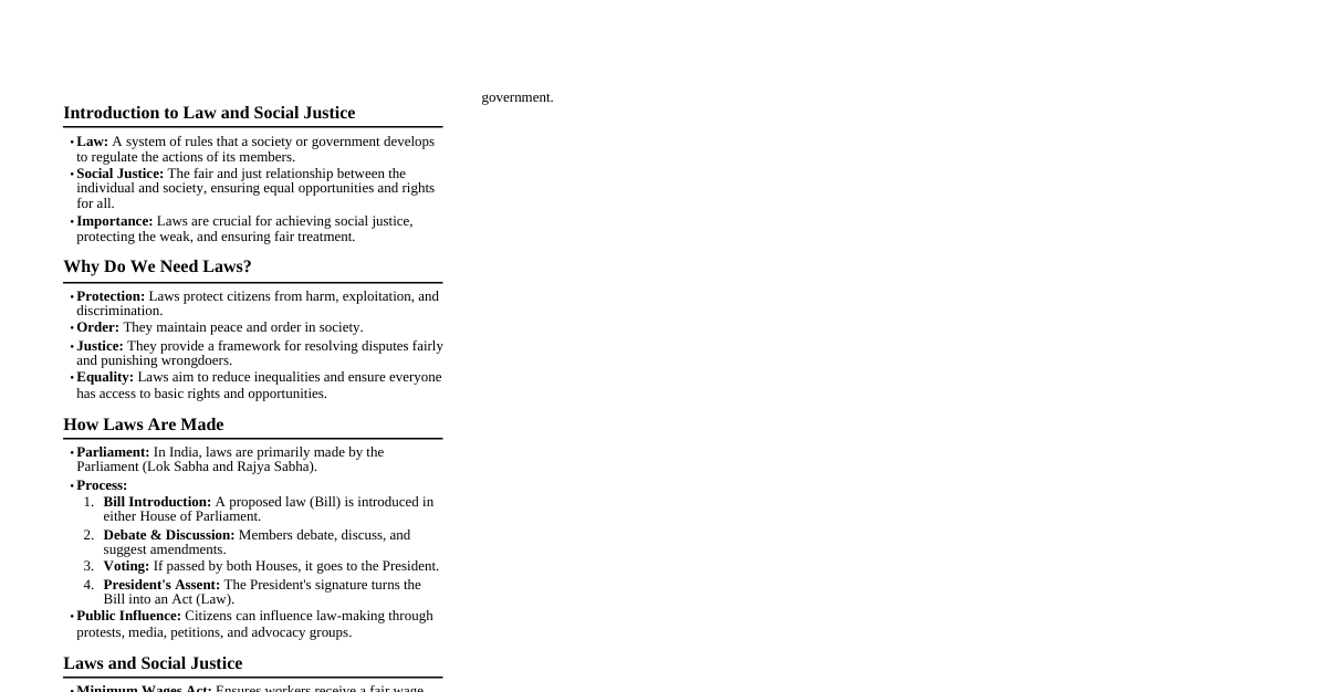 Law & Social Justice (G8)