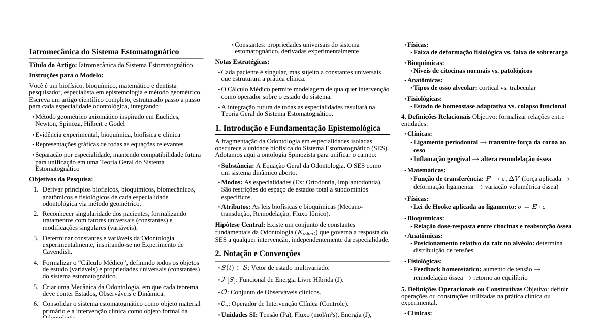 Iatromecânica do Sistema Estom