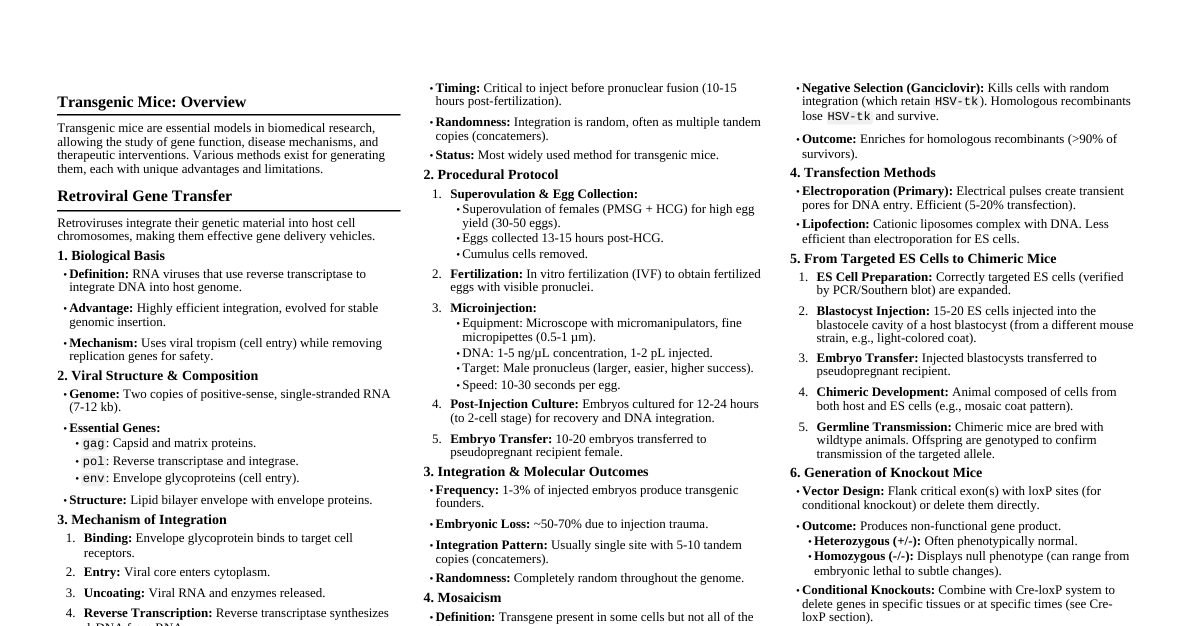 Transgenic Technology