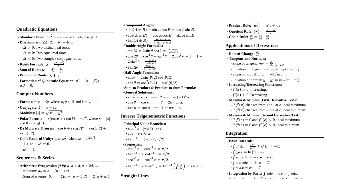 JEE Main & Advanced Maths