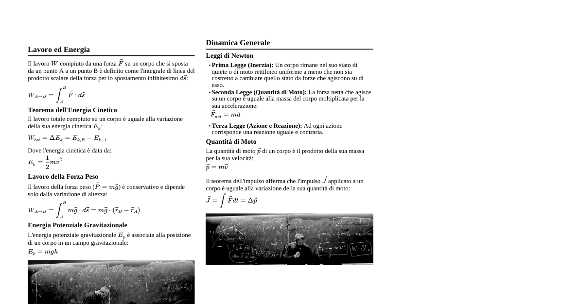 Fisica I per Informatica