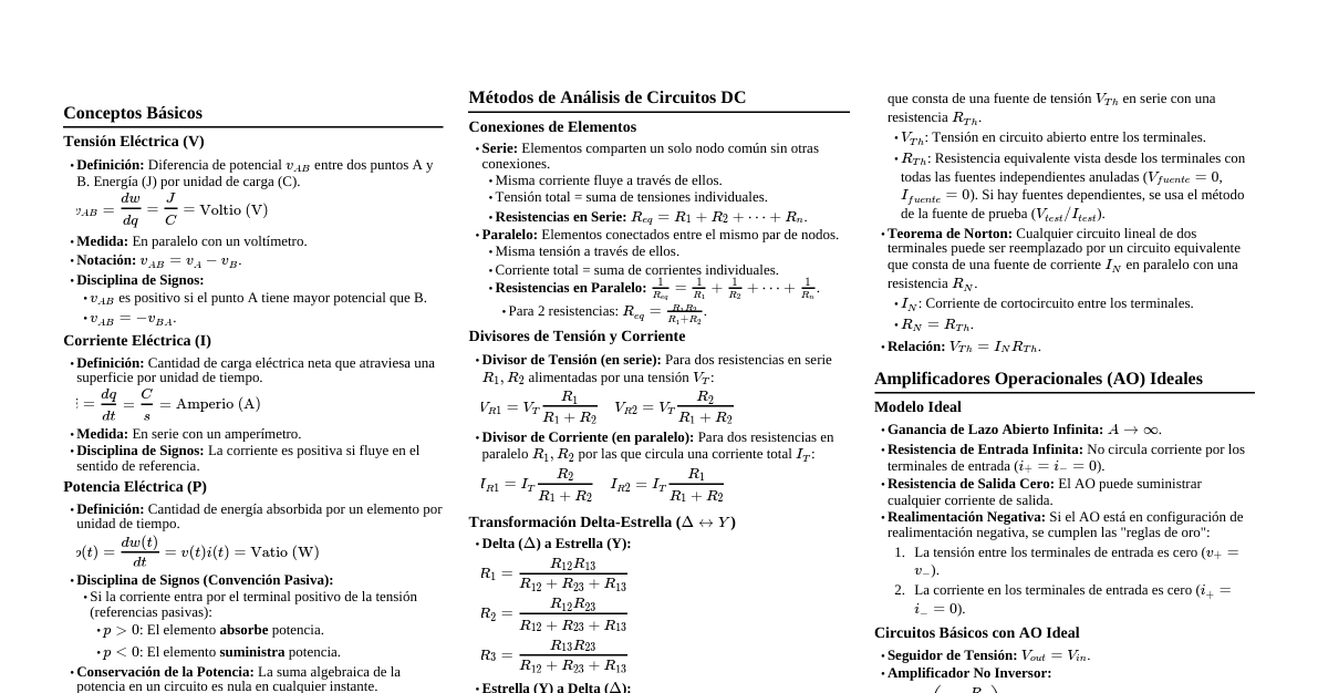 A Tema 1 Análisis de Circuitos DC