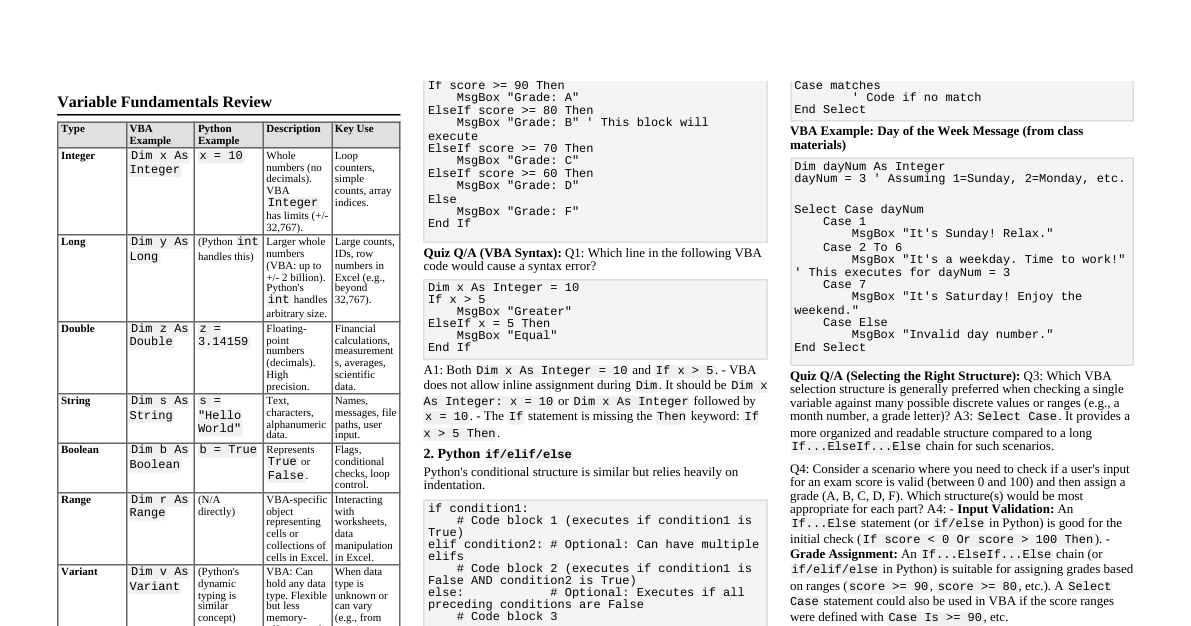 IE 212 Quiz 4 Cheatsheet