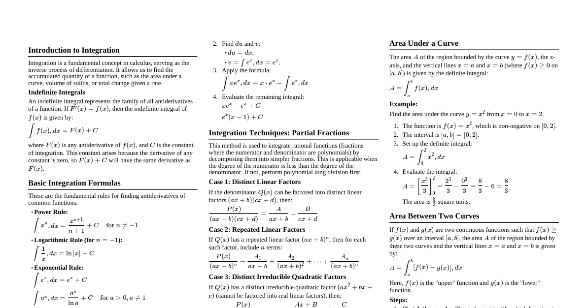 Integration Applied Mathematic