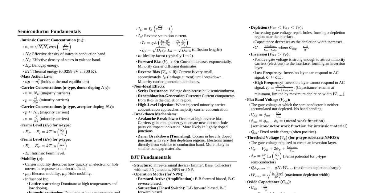 ECE103 Final Cheatsheet