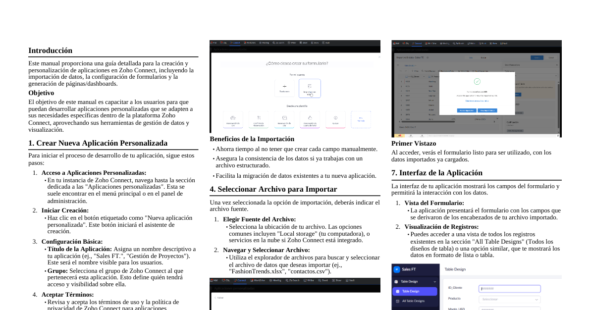 App Personalizada Zoho Connect