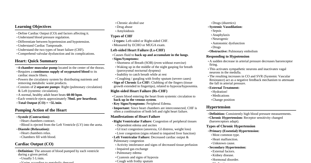 Cardiovascular System