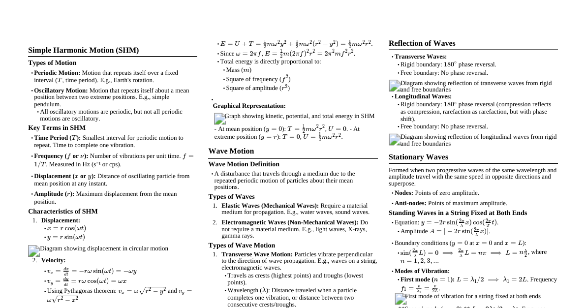 Oscillations and Waves