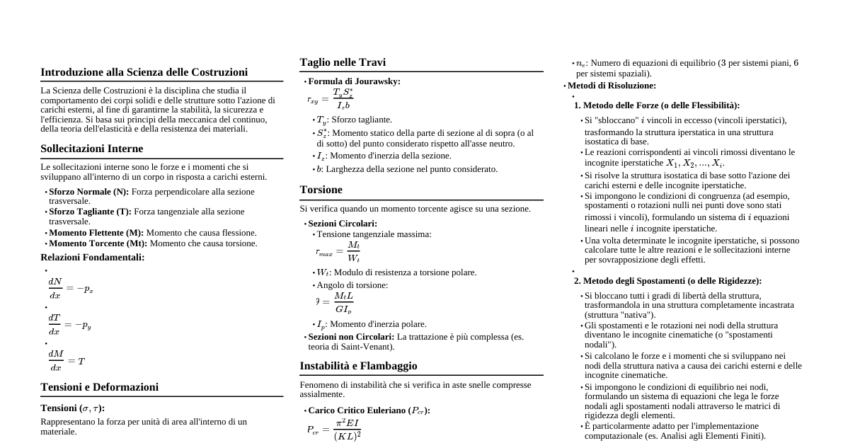 Scienza delle Costruzioni